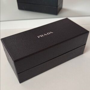 Prada Black Textured Men's Glasses Case